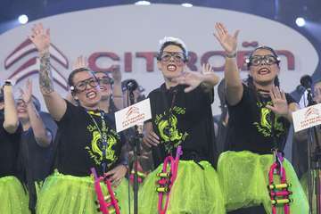 Los nietos de Sary Mánchez abren la final de murgas del Carnaval de 'Una noche en Río' (Foto TA)